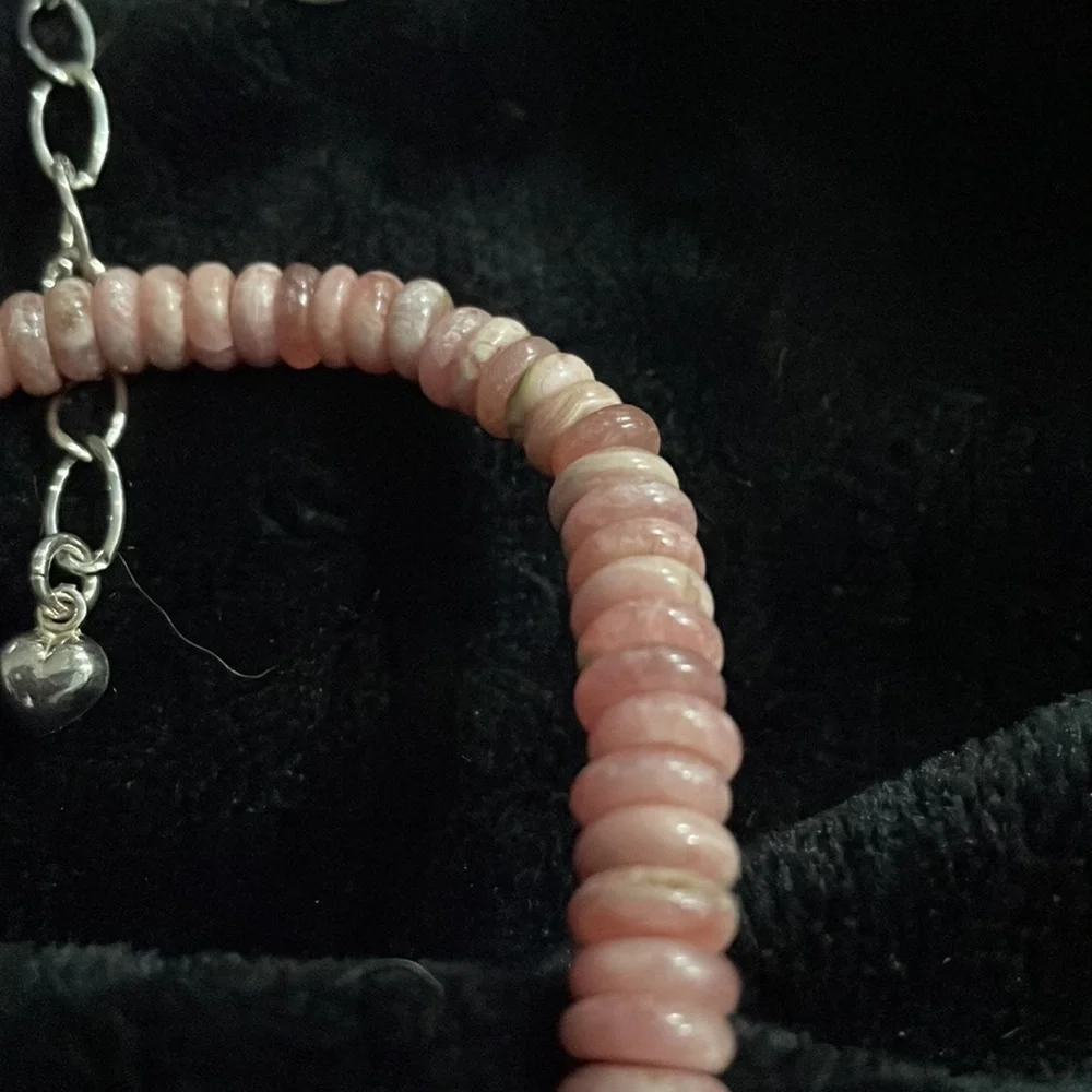 Rhodochrosite bead necklace by Jay King - Picture 9 of 13